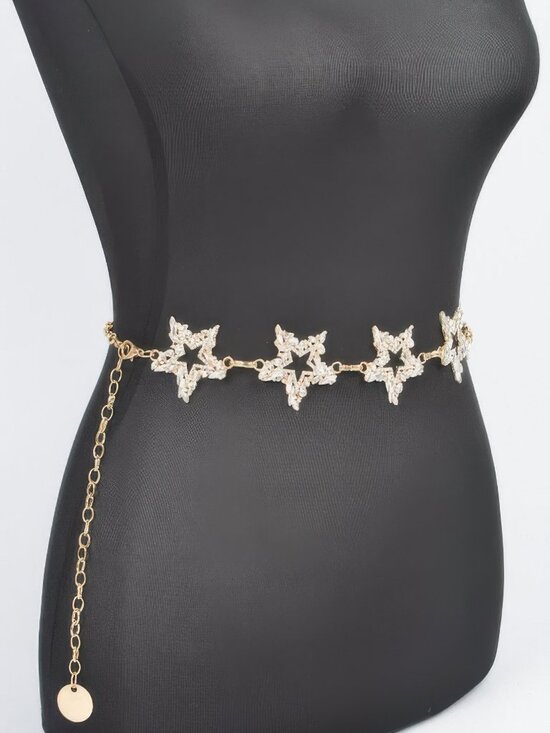 Glass Star Plus Size Chain Belt main image 4